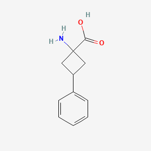 molecular formula C11H13NO2 B1523956 1-Amino-3-phenylcyclobutane-1-carboxylic acid CAS No. 17382-09-1