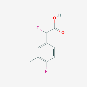 2-Fluoro-2-(4-fluoro-3-methylphenyl)acetic acid