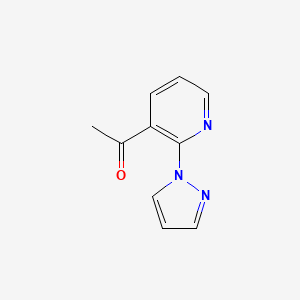 molecular formula C10H9N3O B15239575 1-[2-(1H-Pyrazol-1-yl)pyridin-3-yl]ethan-1-one 