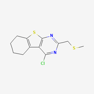 3-Chloro-5-[(methylsulfanyl)methyl]-8-thia-4,6-diazatricyclo[7.4.0.0,2,7]trideca-1(9),2,4,6-tetraene