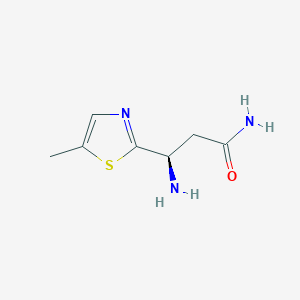 (3R)-3-Amino-3-(5-methyl-1,3-thiazol-2-yl)propanamide