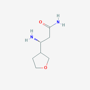 (3R)-3-Amino-3-(oxolan-3-yl)propanamide