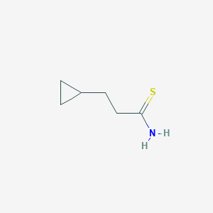 molecular formula C6H11NS B15239590 3-Cyclopropylpropanethioamide 