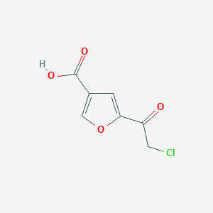 molecular formula C7H5ClO4 B1523963 5-(2-Chloroacetyl)furan-3-carboxylic acid CAS No. 1251924-13-6