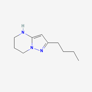 molecular formula C10H17N3 B15239632 2-Butyl-4H,5H,6H,7H-pyrazolo[1,5-a]pyrimidine 