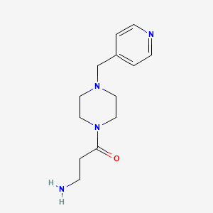 molecular formula C13H20N4O B1523965 3-氨基-1-[4-(吡啶-4-基甲基)哌嗪-1-基]丙酮 CAS No. 1179651-20-7
