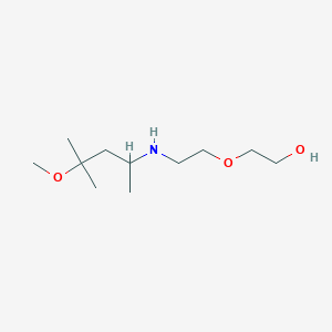 molecular formula C11H25NO3 B15239651 2-{2-[(4-Methoxy-4-methylpentan-2-yl)amino]ethoxy}ethan-1-ol 