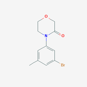 molecular formula C11H12BrNO2 B15239658 4-(3-Bromo-5-methyl-phenyl)-morpholin-3-one 