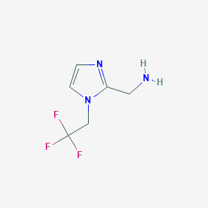 molecular formula C6H8F3N3 B1523966 [1-(2,2,2-trifluoroethyl)-1H-imidazol-2-yl]methanamine CAS No. 1251925-35-5