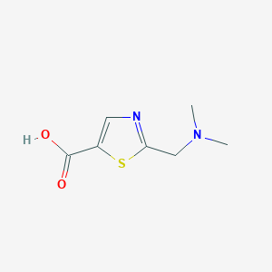 molecular formula C7H10N2O2S B15239675 2-[(Dimethylamino)methyl]-1,3-thiazole-5-carboxylic acid 