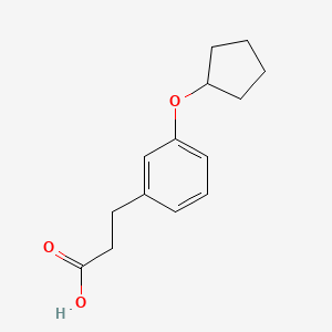 molecular formula C14H18O3 B1523969 3-[3-(Cyclopentyloxy)phenyl]propanoic acid CAS No. 1169847-99-7