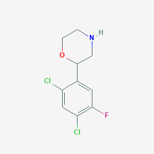 molecular formula C10H10Cl2FNO B1523971 2-(2,4-Dichloro-5-fluorophenyl)morpholine CAS No. 1179023-60-9