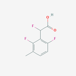 molecular formula C9H7F3O2 B15239730 2-(2,6-Difluoro-3-methylphenyl)-2-fluoroacetic acid 