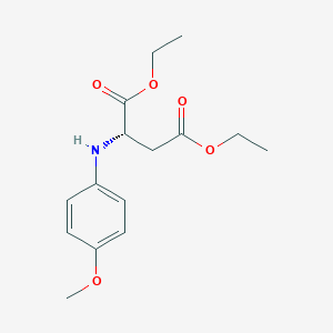 molecular formula C15H21NO5 B15239752 Diethyl (4-methoxyphenyl)aspartate 