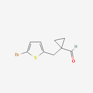 1-[(5-Bromothiophen-2-yl)methyl]cyclopropane-1-carbaldehyde