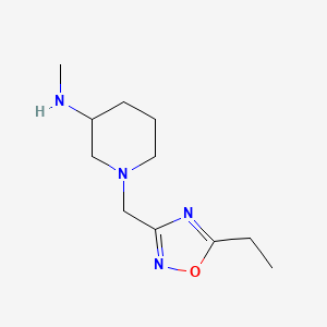 molecular formula C11H20N4O B1523979 1-[(5-etil-1,2,4-oxadiazol-3-il)metil]-N-metilpiperidin-3-amina CAS No. 1249225-78-2