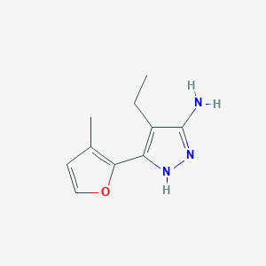 4-Ethyl-3-(3-methylfuran-2-YL)-1H-pyrazol-5-amine