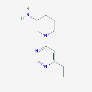 molecular formula C11H18N4 B1523986 1-(6-Ethylpyrimidin-4-yl)piperidin-3-amine CAS No. 1251240-01-3