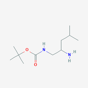 molecular formula C11H24N2O2 B1523990 叔丁基 N-(2-氨基-4-甲基戊基)氨基甲酸酯 CAS No. 1117693-62-5