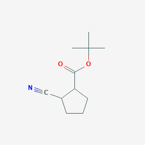 molecular formula C11H17NO2 B15239902 Tert-butyl 2-cyanocyclopentanecarboxylate 