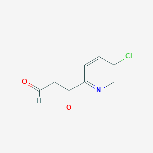 molecular formula C8H6ClNO2 B15239923 3-(5-Chloropyridin-2-yl)-3-oxopropanal CAS No. 1019022-50-4