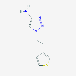 molecular formula C8H10N4S B15239938 1-[2-(Thiophen-3-yl)ethyl]-1H-1,2,3-triazol-4-amine 