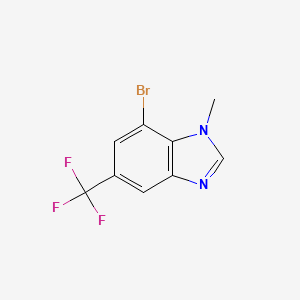molecular formula C9H6BrF3N2 B1523995 7-Bromo-1-methyl-5-(trifluoromethyl)benzimidazole CAS No. 1801697-86-8