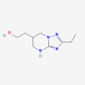 molecular formula C9H16N4O B15239950 2-{2-ethyl-4H,5H,6H,7H-[1,2,4]triazolo[1,5-a]pyrimidin-6-yl}ethan-1-ol 