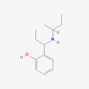 molecular formula C13H21NO B15239972 2-{1-[(Butan-2-yl)amino]propyl}phenol 