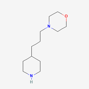 molecular formula C12H24N2O B1524007 4-[3-(Piperidin-4-yl)propyl]morpholine CAS No. 933707-41-6