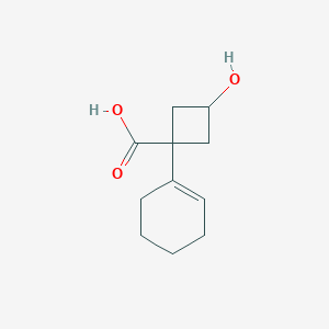 1-(Cyclohex-1-en-1-yl)-3-hydroxycyclobutane-1-carboxylic acid