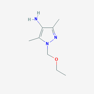 molecular formula C8H15N3O B15240104 1-(Ethoxymethyl)-3,5-dimethyl-1H-pyrazol-4-amine 