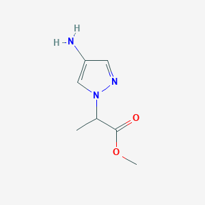 molecular formula C7H11N3O2 B15240125 methyl 2-(4-amino-1H-pyrazol-1-yl)propanoate 