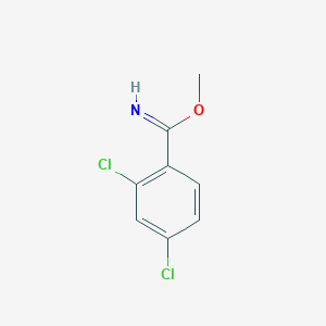 molecular formula C8H7Cl2NO B15240132 Methyl 2,4-dichlorobenzene-1-carboximidate 