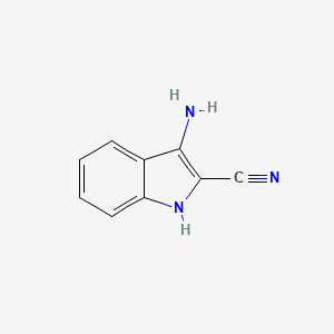 molecular formula C9H7N3 B1524015 3-amino-1H-indole-2-carbonitrile CAS No. 1192690-93-9