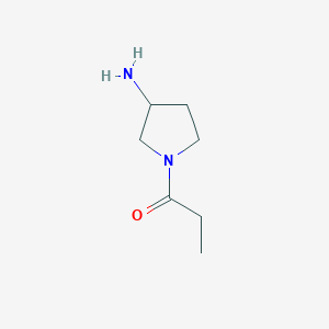 molecular formula C7H14N2O B1524016 1-(3-Aminopyrrolidin-1-yl)propan-1-one CAS No. 833483-46-8