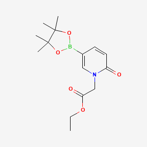 molecular formula C15H22BNO5 B15240179 Ethyl 2-[2-oxo-5-(4,4,5,5-tetramethyl-1,3,2-dioxaborolan-2-yl)pyridin-1-yl]acetate 