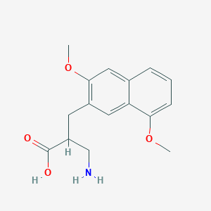 molecular formula C16H19NO4 B1524018 3-氨基-2-((3,8-二甲氧基萘-2-基)甲基)丙酸 CAS No. 288389-24-2