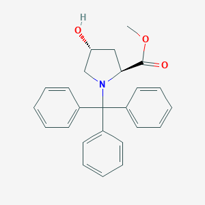 molecular formula C25H25NO3 B152402 (2S,4S)-Methyl 4-hydroxy-1-tritylpyrrolidine-2-carboxylate CAS No. 129430-93-9