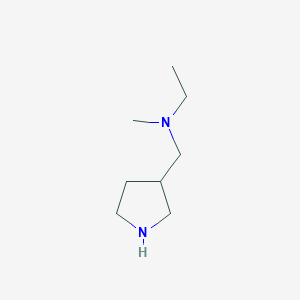 molecular formula C8H18N2 B1524021 Ethyl(methyl)(pyrrolidin-3-ylmethyl)amine CAS No. 1250481-24-3