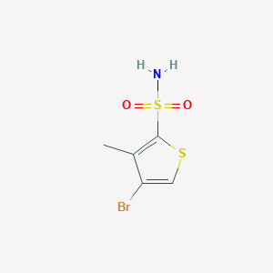 molecular formula C5H6BrNO2S2 B15240217 4-Bromo-3-methylthiophene-2-sulfonamide 