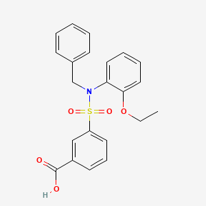 molecular formula C22H21NO5S B15240224 3-{[Benzyl(2-ethoxyphenyl)amino]sulfonyl}benzoic acid 