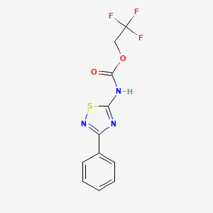 2,2,2-trifluoroethyl N-(3-phenyl-1,2,4-thiadiazol-5-yl)carbamate