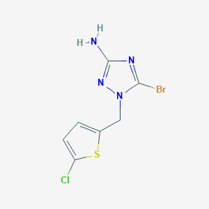 5-Bromo-1-[(5-chlorothiophen-2-yl)methyl]-1H-1,2,4-triazol-3-amine