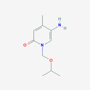 molecular formula C10H16N2O2 B15240233 5-Amino-4-methyl-1-[(propan-2-yloxy)methyl]-1,2-dihydropyridin-2-one 