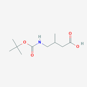 molecular formula C10H19NO4 B1524025 4-{[(Tert-butoxy)carbonyl]amino}-3-methylbutanoic acid CAS No. 1387445-53-5