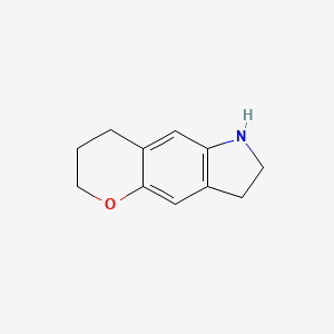 molecular formula C11H13NO B15240266 1H,2H,3H,6H,7H,8H-Pyrano[2,3-f]indole 