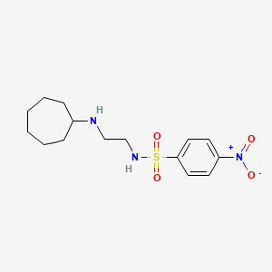 molecular formula C15H23N3O4S B15240280 N-[2-(Cycloheptylamino)ethyl]-4-nitrobenzene-1-sulfonamide 