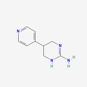 molecular formula C9H12N4 B15240281 5-(Pyridin-4-yl)-1,4,5,6-tetrahydropyrimidin-2-amine 