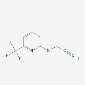 molecular formula C9H6F3NO B1524029 2-(炔丙-2-氧基)-6-(三氟甲基)吡啶 CAS No. 1787995-86-1